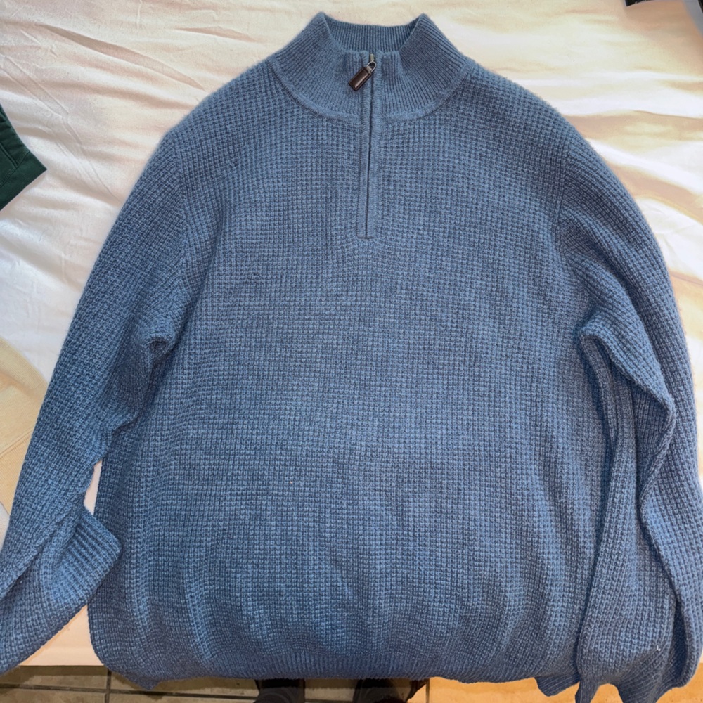 Vintage L.L. Bean Blue 100% Cashmere Sweater